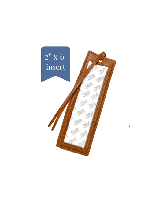 Bookmark - PU Leather - 2" x 6" Insert - ETA August