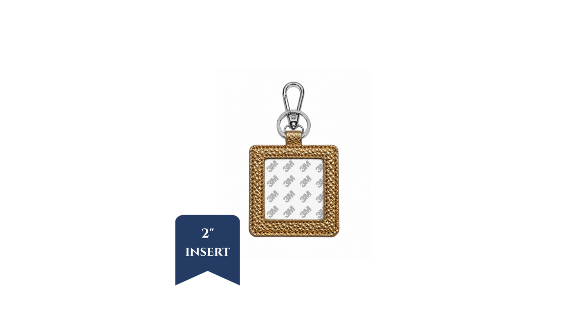 Bag Charm - PU Leather - 2" Insert - ETA Early February