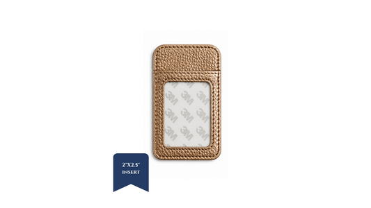 Adhesive Phone Wallet - PU Leather - 2" x 2.5" Insert - ETA Early February