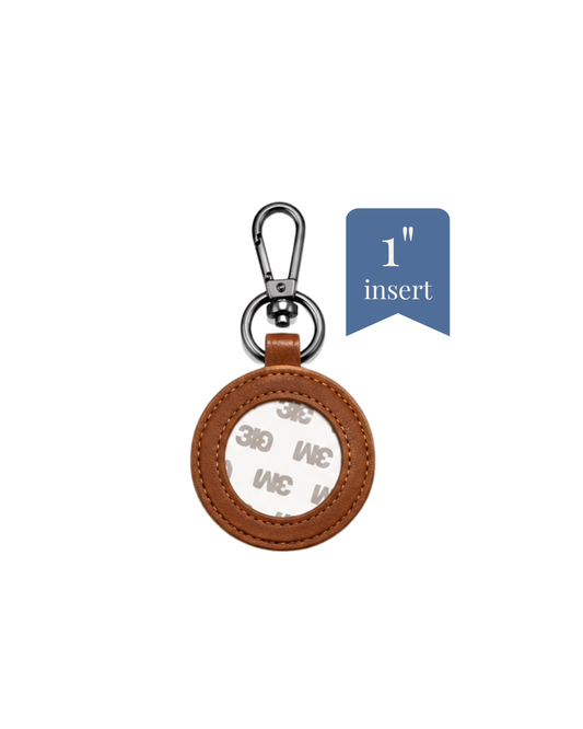 Key Fob - Genuine Leather - 1" Insert - ETA August