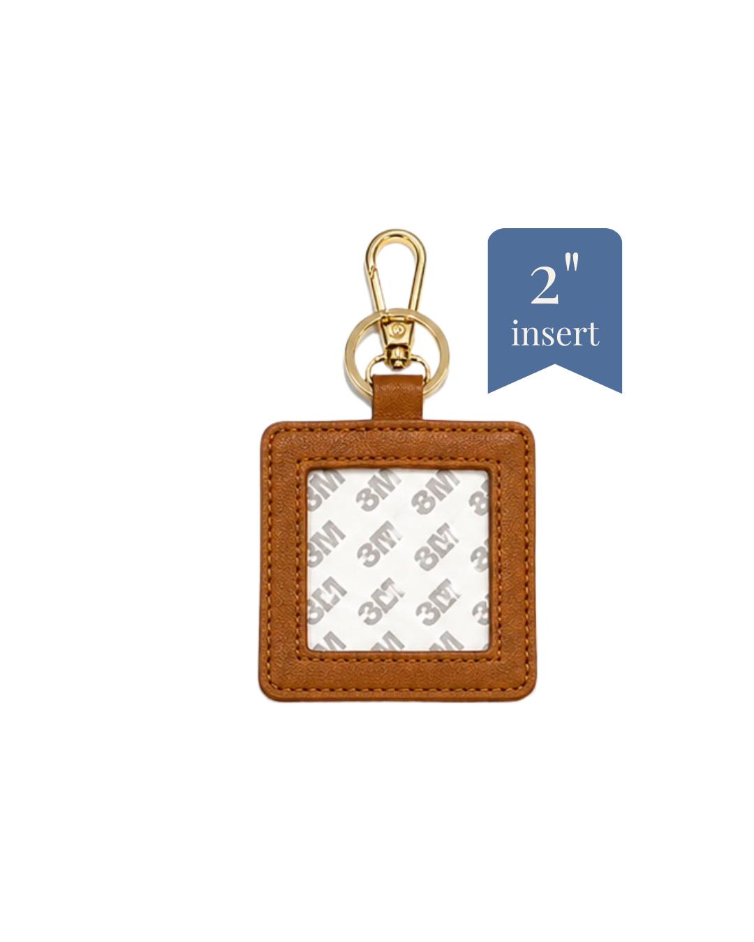 Bag Charm - PU Leather - 2" Insert - ETA August
