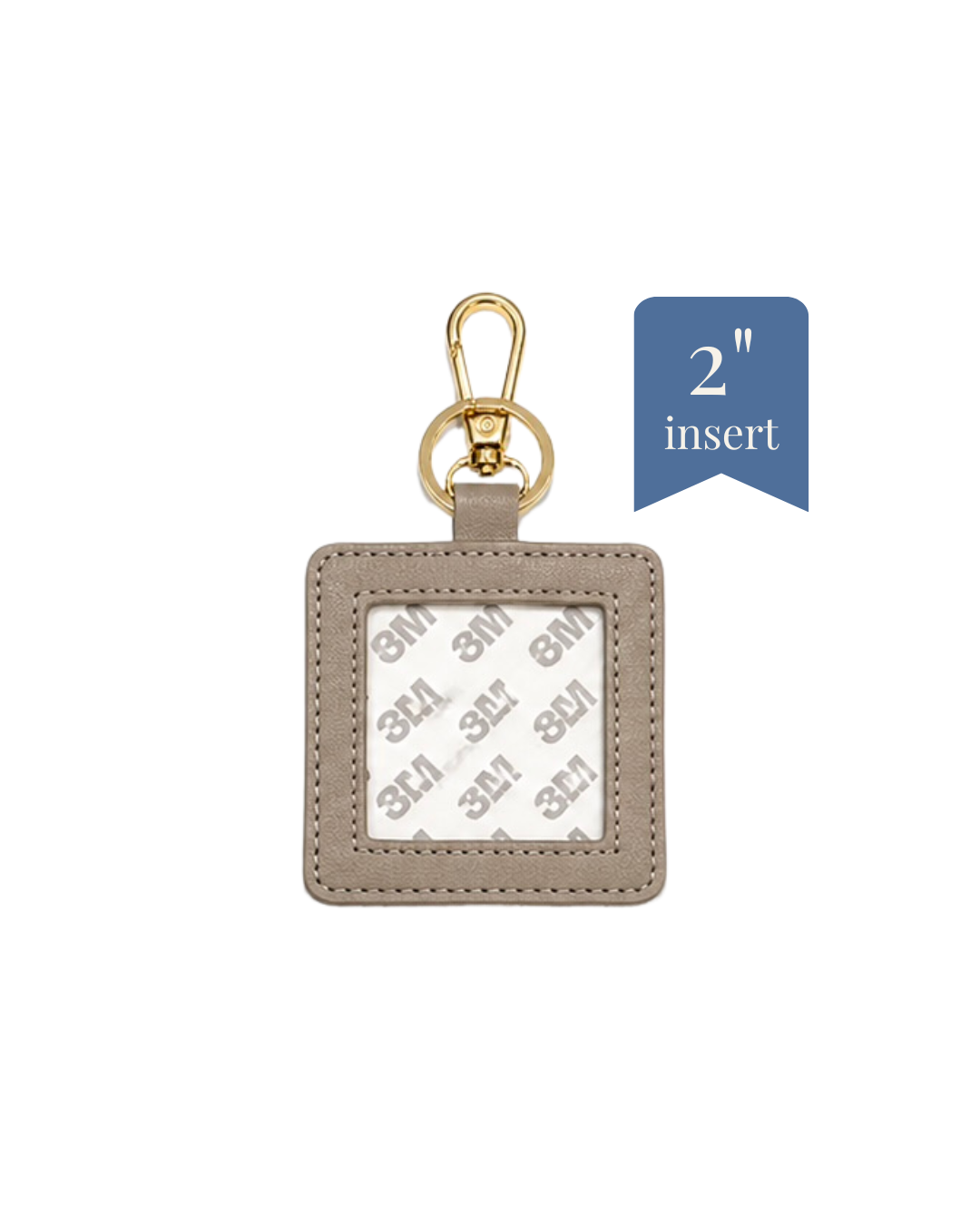 Bag Charm - PU Leather - 2" Insert - ETA August
