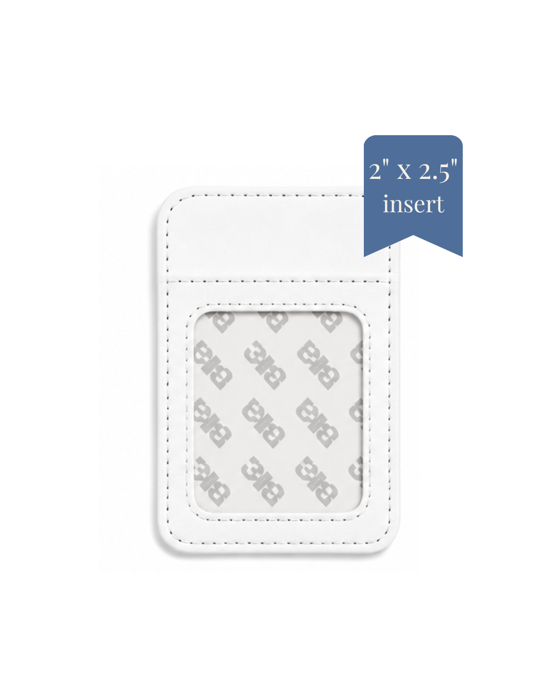 Adhesive Phone Wallet - PU Leather - 2" x 2.5" Insert - ETA August