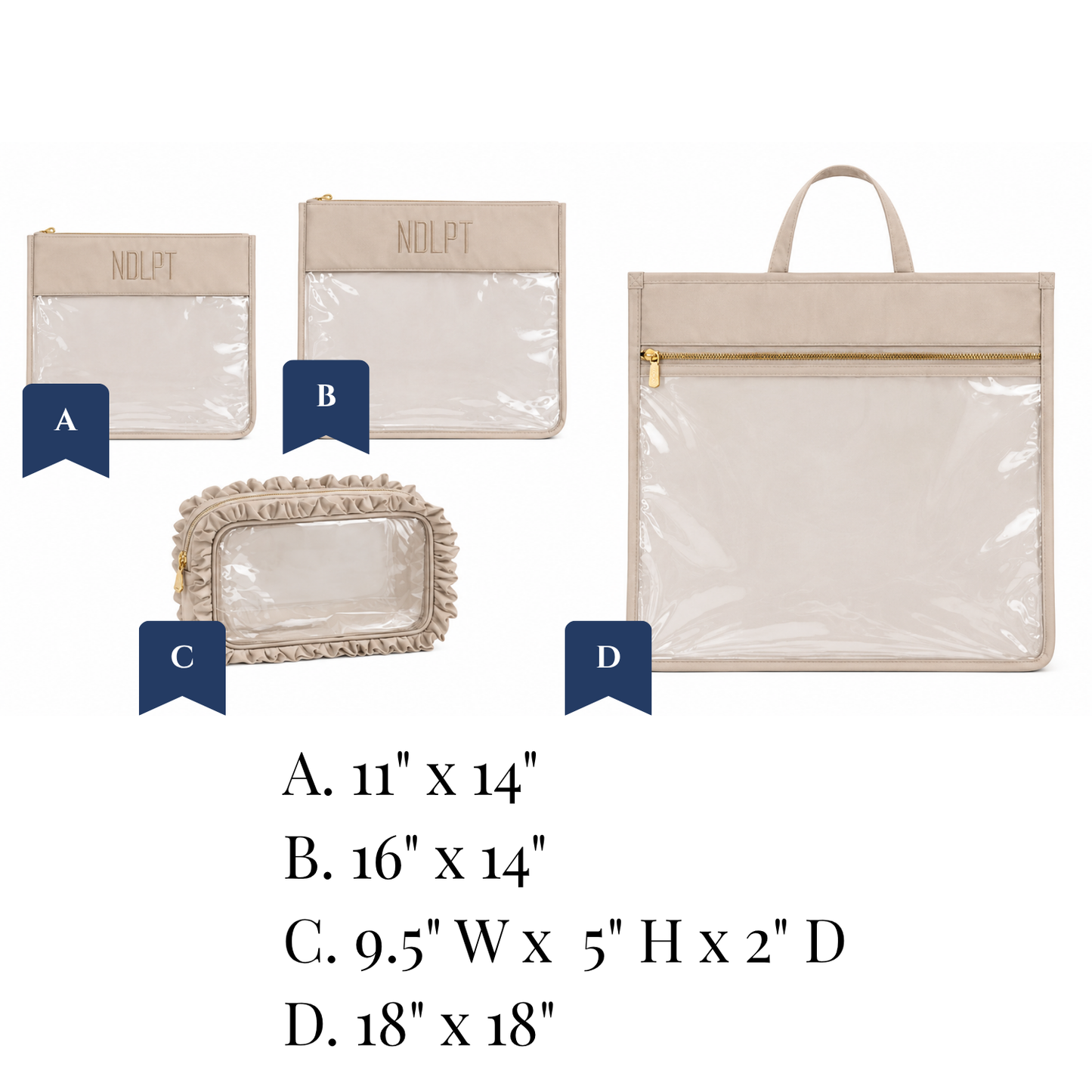 Nylon & PVC Bags - Beige - Pre-Order ETA September