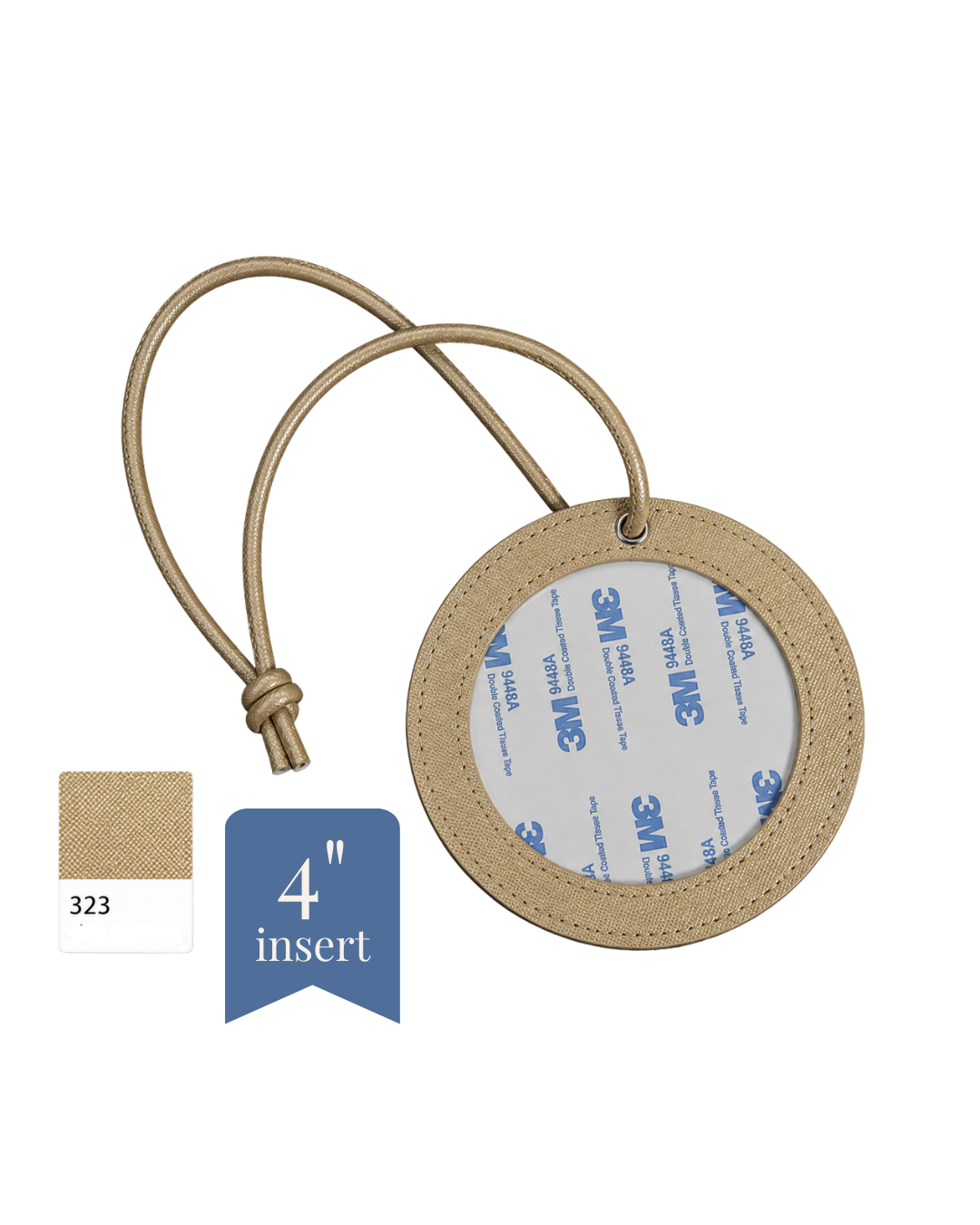 Round - Genuine Leather - 4" Insert - ETA August