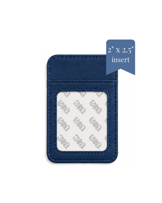 Adhesive Phone Wallet - PU Leather - 2" x 2.5" Insert - ETA August