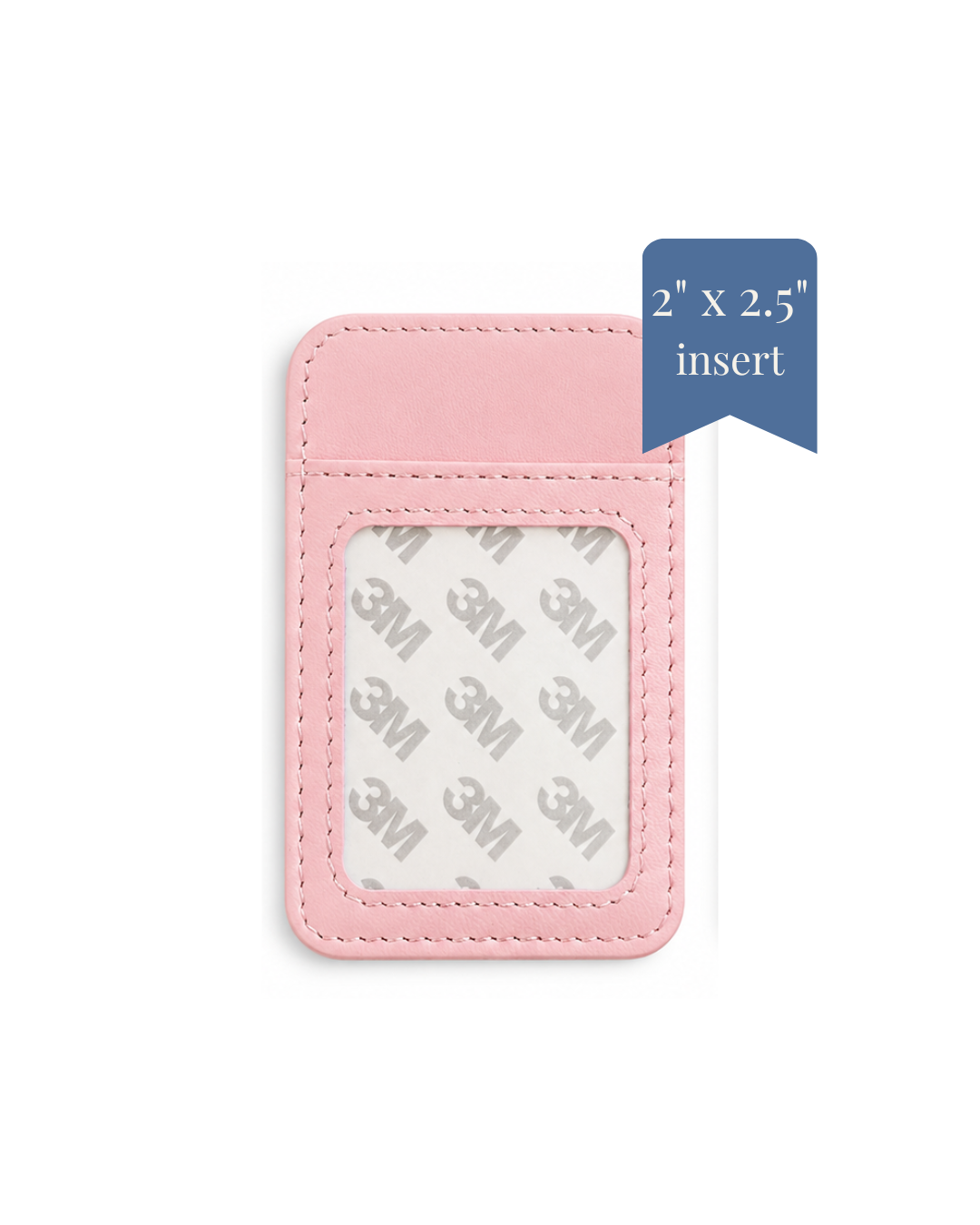 Adhesive Phone Wallet - PU Leather - 2" x 2.5" Insert - ETA August