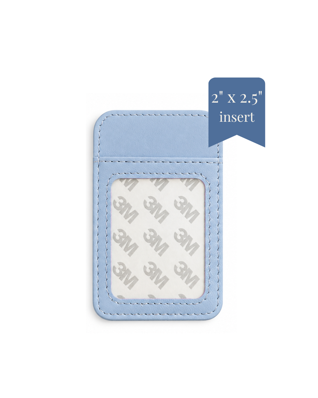Adhesive Phone Wallet - PU Leather - 2" x 2.5" Insert - ETA August