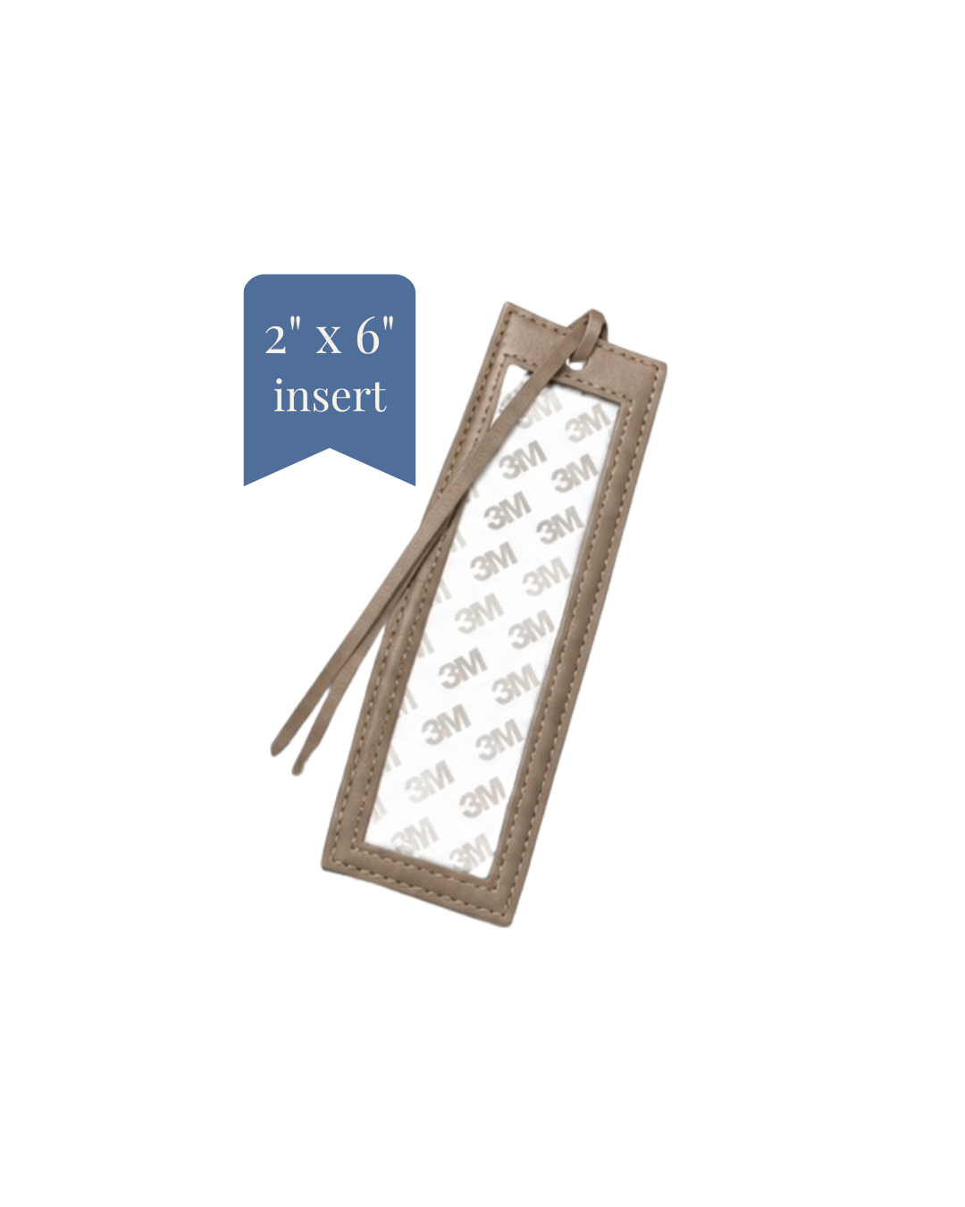 Bookmark - PU Leather - 2" x 6" Insert - ETA August