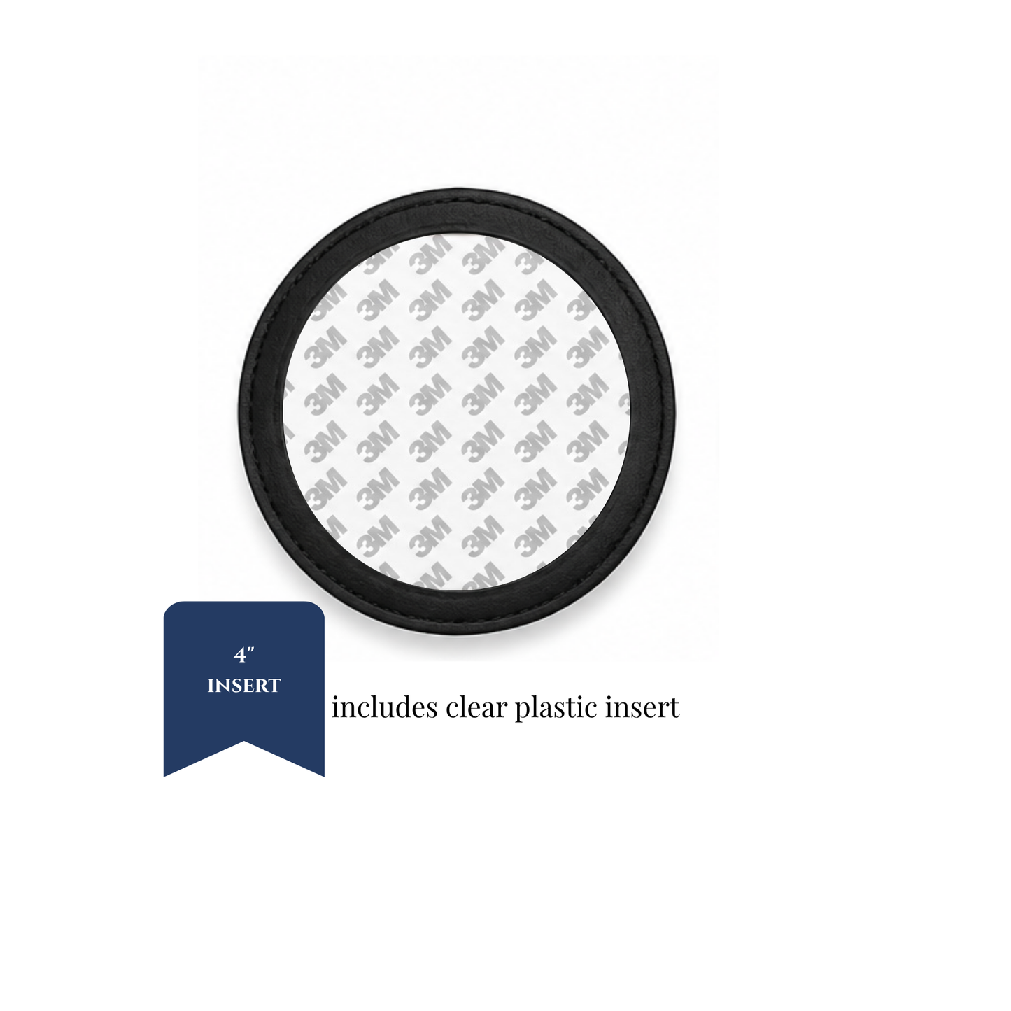Coasters - PU Leather - 4" Insert - ETA September