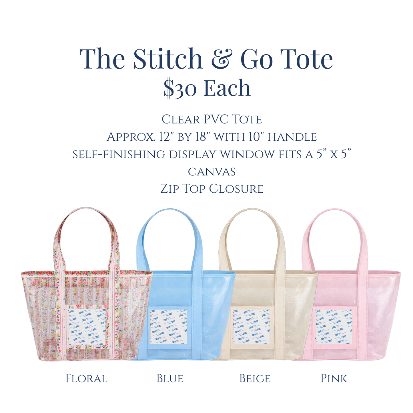 Stitch & Go Tote - Blue - Pre-Order ETA June