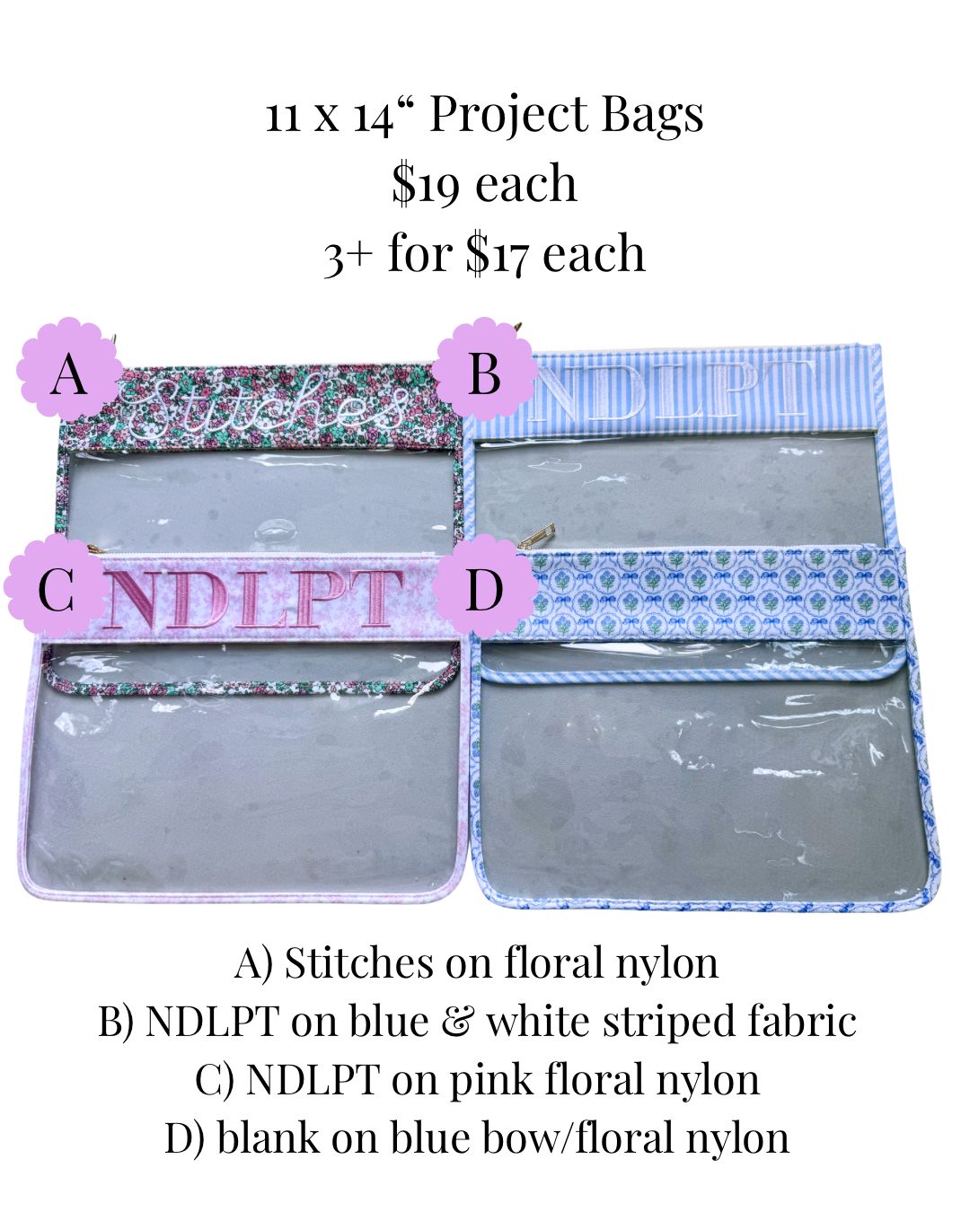 4K VIP Group Member Celebration - 11x14 PVC Project Bags - ETA early September to NA